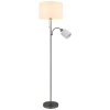 Globo Thea living room floor lamp with reading light, pull cord, 2-light, modern