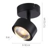 SCHÖNER WOHNEN-Kollektion KULU LED ceiling spotlight with rotatable head