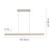 SCHÖNER WOHNEN-Kollektion ADRIANA ROUND LED 2-light linear pendant light 160 cm