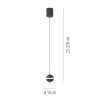 Schöner Wohnen-Kollektion LINI LED 3000 K 650 lm globe pendant light, height-adjustable