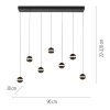 SCHÖNER WOHNEN-Kollektion LINI 7-light LED cluster pendant light dining table pendant