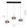 SCHÖNER WOHNEN-Kollektion SIA modern LED pendant light, 3-light dining table lamp