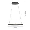 SCHÖNER WOHNEN-Kollektion QUILLO LED ring pendant light, height-adjustable