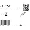 Steinhauer modern Arc floor lamp Bambus with five adjustable arms and Ecru shades