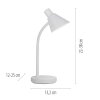 Leuchten Direkt LED table lamp PIXIE, adjustable, white, 3000 Kelvin warm white