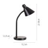 Leuchten Direkt adjustable LED table lamp PIXIE with curved stem, 3000 Kelvin warm white