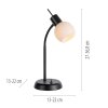 Leuchten Direkt Adjustable Table Lamp LOKI, modern gooseneck for bedside reading