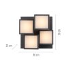 Leuchten Direkt LED ceiling light TETRIS, angular modules, 3000 Kelvin warm white