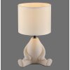 Leuchten Direkt beige table lamp TED, 3000 Kelvin warm white, seated-figure base