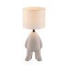 Leuchten Direkt Table lamp TED with beige figure-shaped base and beige shade