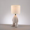 Leuchten Direkt Table lamp TED with beige figure-shaped base and beige shade