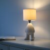 Leuchten Direkt Table lamp TED with beige figure-shaped base and beige shade