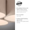 Leuchten Direkt Ceiling Light DURO, 3 beige ribbed fabric shades, 3000 Kelvin warm white