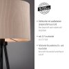 Leuchten Direkt tripod floor lamp DURO with beige fabric shade, Scandinavian style