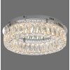 Leuchten Direkt LED ceiling light KULUNKA with faceted clear glass, 3000 Kelvin warm white
