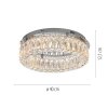 Leuchten Direkt LED ceiling light KULUNKA with faceted clear glass, 3000 Kelvin warm white