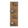 Leuchten Direkt ceiling light GERDA with wood slats and 4 smoke-coloured shades