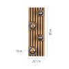 Leuchten Direkt ceiling light GERDA with wood slats and 4 smoke-coloured shades
