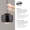 Leuchten Direkt LED Pendant Light BALLINI, height-adjustable, 3000 Kelvin warm white