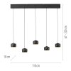 Leuchten Direkt LED pendant light BALLINI, height-adjustable, 3000 Kelvin warm white