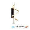 Leuchten Direkt LED spiral wall light Emanda, brass spiral, 3000 Kelvin warm white