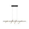 Leuchten Direkt LED pendant light Emanda, brass wave, adjustable, 3000 Kelvin warm white