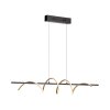 Leuchten Direkt LED pendant light Emanda, brass wave, adjustable, 3000 Kelvin warm white