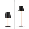 Leuchten Direkt warm-white LED Table Lamp EURIA with Memory Function, black tapered shade