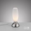 Paul Neuhaus Table Lamp JOY with tapered oval white glass shade, 3000 Kelvin warm white