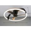 Reality LED ceiling fan light Stockholm, adjustable colour temperature 2700-6500 Kelvin