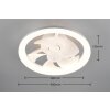 Reality LED round ceiling fan light Pajala, adjustable colour temperature 2700-6500 Kelvin