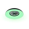 Reality LED ceiling fan light Svaerholt, RGB, adjustable colour temperature 2700-6500 Kelvin