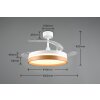 Reality LED ceiling fan light Volda, adjustable colour temperature 2700-6500 Kelvin