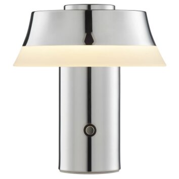 Brilliant LED table lamp Kinich with conical white shade, 2700 Kelvin warm white