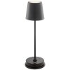 Brilliant modern LED table lamp Elora with conical black shade, 2700 Kelvin warm white
