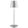 Brilliant modern LED conical table lamp Elora, 2700 Kelvin warm white, silver shade