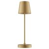 Brilliant LED table lamp Elora, modern tapered gold shade, warm white 2700 Kelvin