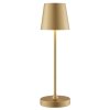 Brilliant LED table lamp Elora, modern tapered gold shade, warm white 2700 Kelvin