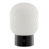 Brilliant LED Table Lamp Sarastro diamond pattern white shade, RGB, 2700 Kelvin warm white