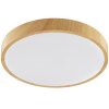 Brilliant Modern LED Round Ceiling Light Teranon, light wood rim, 3000 Kelvin warm white