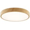 Brilliant Modern LED Round Ceiling Light Teranon, light wood rim, 3000 Kelvin warm white