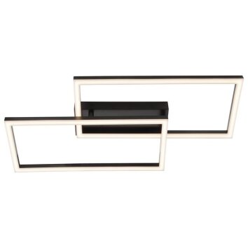 Brilliant LED rectangular-frame ceiling light Jorvic with two overlapping frames