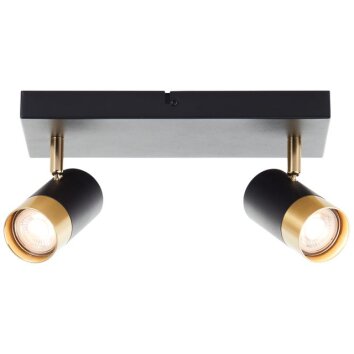 Brilliant ceiling spotlight Vigolo, 2 separately rotating heads, 3000 Kelvin warm white