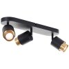 Brilliant ceiling spotlight Covelo, rotating heads, gold rims, 3000 Kelvin warm white