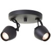 Brilliant Industrial Ceiling Spotlight Vertino, 2 rotating cone heads, 3000 Kelvin warm white