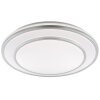 Brilliant LED ceiling light Luciano, flat round, white shade, 4000 Kelvin neutral white