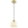 Brilliant Globe pendant light Fanny with rounded white cottage-style glass shade