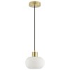 Brilliant Globe pendant light Fanny with rounded white cottage-style glass shade