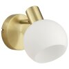 Brilliant Wall Spotlight Cony with a round, swivelling head and white glass shade