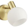 Brilliant Wall Spotlight Cony with a round, swivelling head and white glass shade